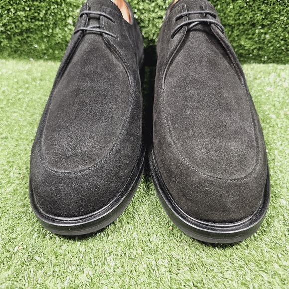 Cole Haan Studio Black Suede Derby Lace Up Italian Made Dress Shoes Mens 10.5 D main image 10